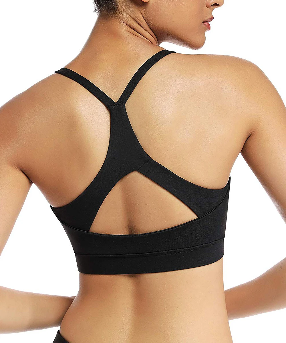 

Yaavii Cross Strappy Sports Bra for Women Yoga Running Exercise Workout Bra with Removable Pads soft Summer Yoga Vest Top