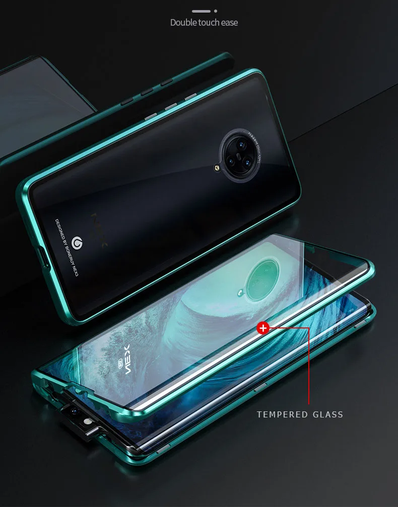 Новое поступление чехол для Vivo Nex 3 закаленное стекло мобильного телефона крышка для Vivo Nex3 магнит алюминиевый бампер чехол для Nex3