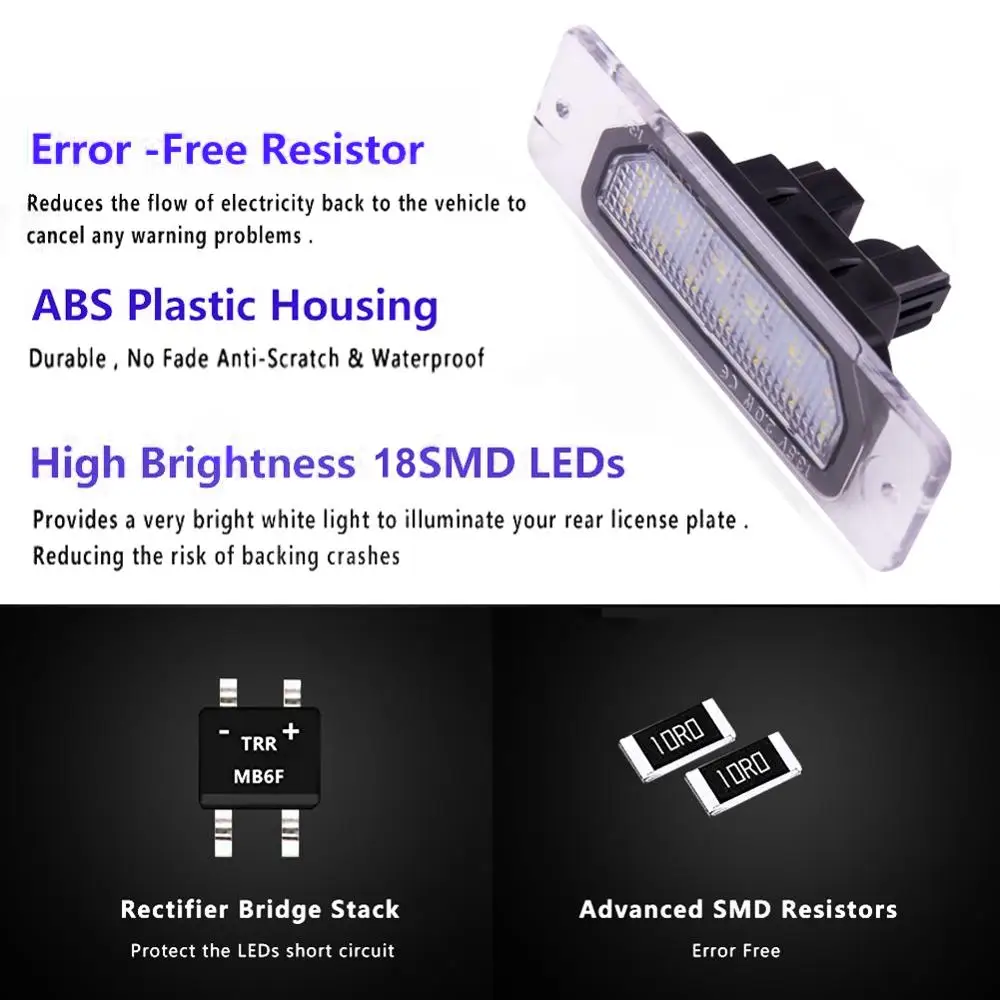 2 шт. Led подсветка номерного знака для Nissan Versa Pulsar GTR Fuga Maxima Leaf Cube Sentra 350Z 370Z Leaf Cefiro