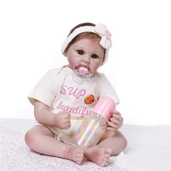 

22 inch 55cm born Bebe Reborn Baby Dolls Silicone Soft Cloth Body toddler Doll For Girls Princess Kid Fashion Reborn Dolls