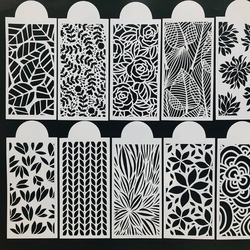 NICEFurniture DIY Leaf Rose Drawing Stencils Templates Embossing Paper Card Painting Scrapbooking Stamp Album Decoration 10pcs stickers scrapbooking supplies embossing stamps