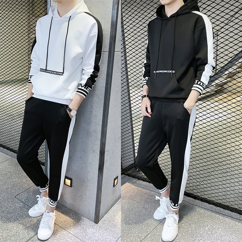 

Sports Leisure Suit Men's Autumn New Style Hoodie Men Handsome Clothes Korean-style Trend Fashion And Personality