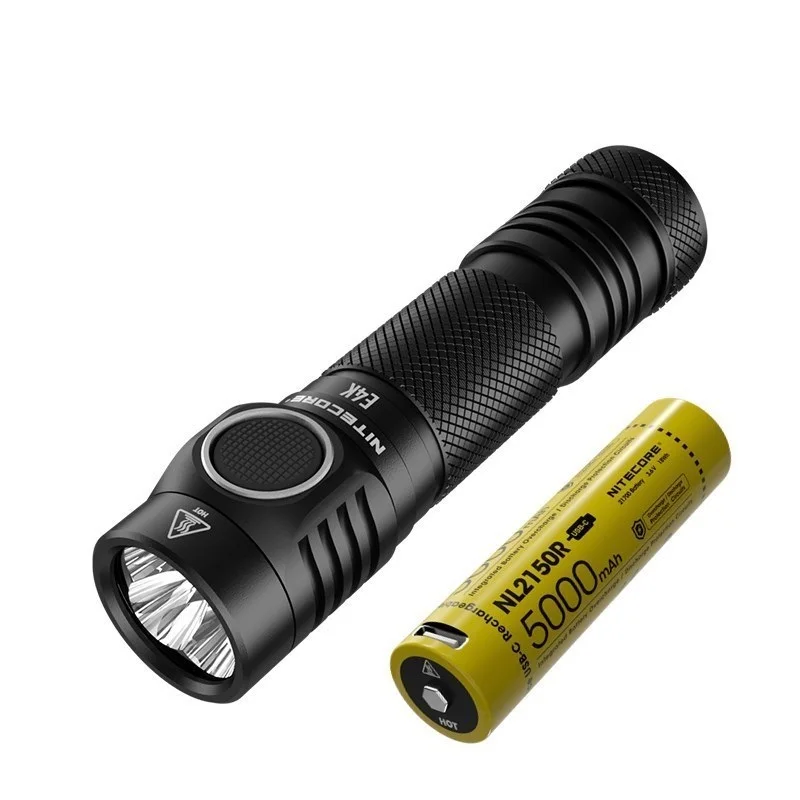 US $66.59 NITECORE E4K LED Flashlight CREE XPL2 V6 4400 LM High Power Survival Flashlight with 21700 5000mah Battery for Outdoor Camping