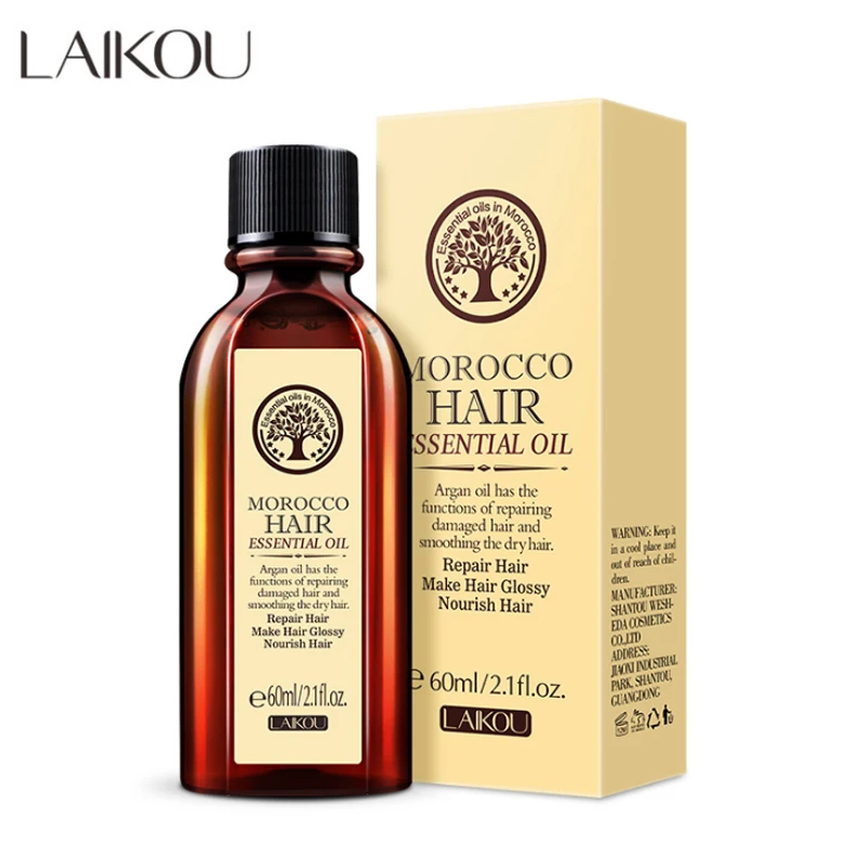 US $599.00 240PCS 60ML LAIKOU Hair Care Conditioner Multifunctional Pure Argan Moroccan Oil Moisturizing Hair Oil Hair Mask Free Shipping