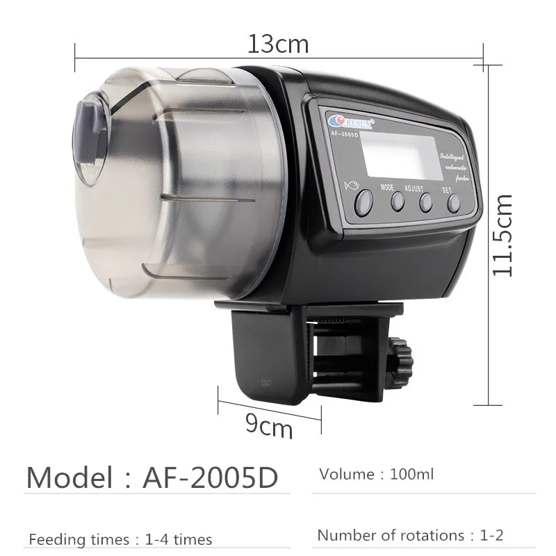 Adjustable Automatic Aquarium Timer Auto Fish Tank Pond Food Feeder Feeding with LCD Aquarium Tank Automatic Fish Feeder 