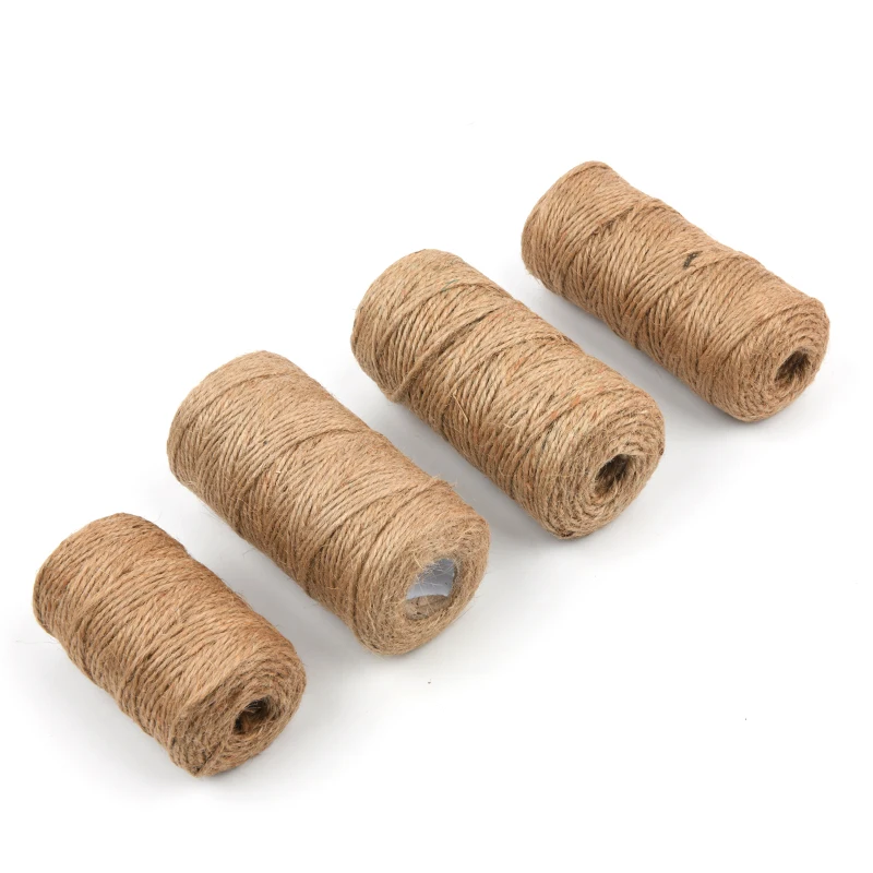 30/50/100Meters Natural Jute Rope Cord String Burlap Ribbon Crafts Sewing DIY Jute Hemp Wedding Party Decoration jute rope