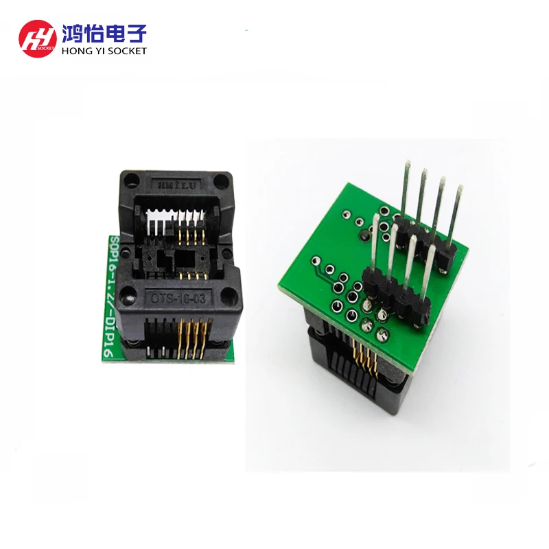 

SOP8 SOIC8 SO8 DIP8 Programming adapter Pitch 1.27mm IC Body Width 3.9mm 150mil RT809H/CH341A programming socket ZIF adapter