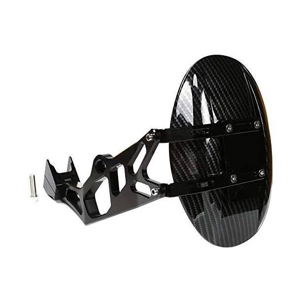 

(Black) Motorcycle Aluminum Carbon Fiber Rear Fender Splash Guard Mudguard Mud Dust Guard Fender Shield for Kawasaki Z1000 2010-