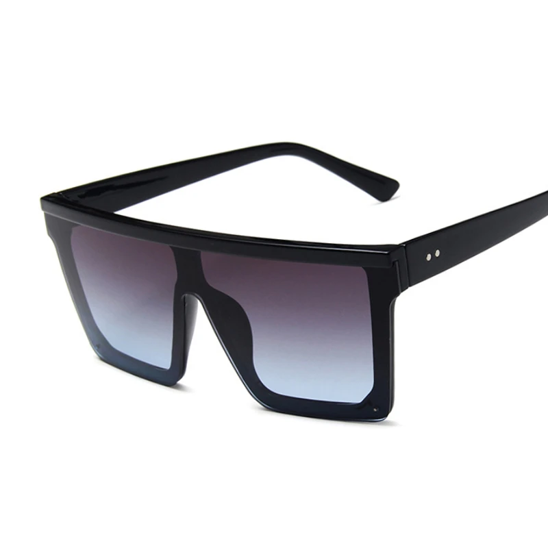 New Fashion Luxury Brand Square Sunglasses Women Vintage Oversize Sun Glasses Female Big Frame Shades Black