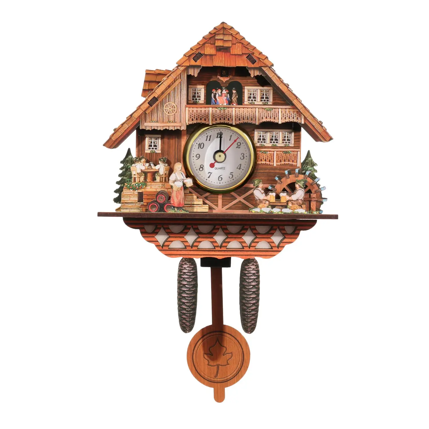 

1PC Retro Wood Wooden Cuckoo Clocks Quartz Wall Clock Handcraft Forest House Living Room Bedroom Home Decor Crafts