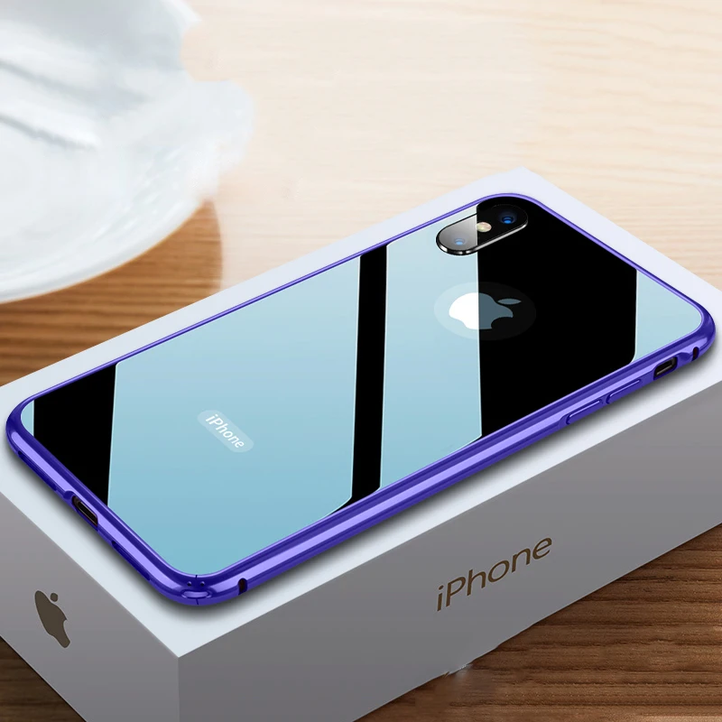 Для Apple iPhone XS Max ультра тонкий металлический алюминиевый бампер рамка чехол для iPhone XR XS X стеклянный задний Чехол