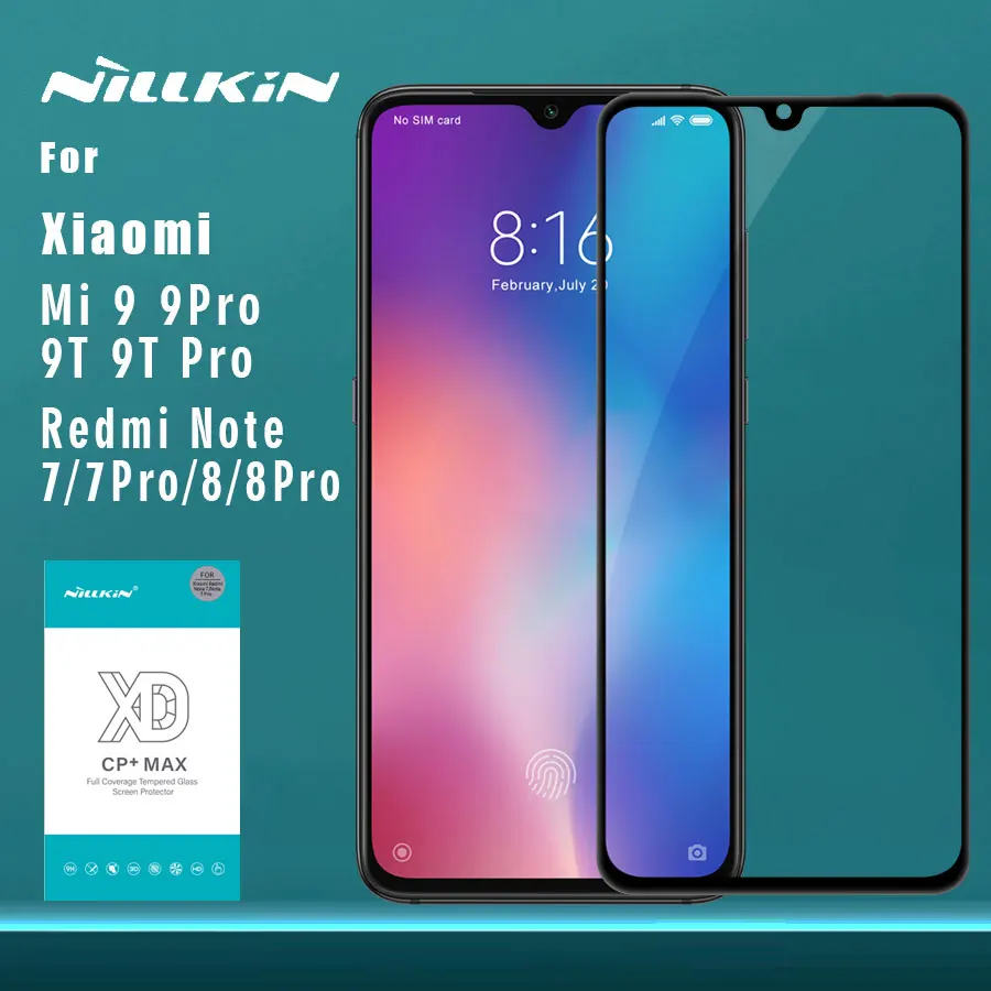 Цена Для Xiaomi mi 9 Pro 5G 9T Pro glass Nillkin XD CP + Max полное покрытие 3D закаленное стекло Защита экрана для Red mi Note 8 7 Pro glass