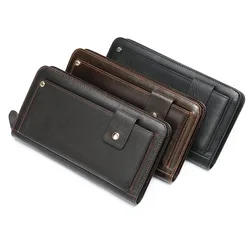 Hot Selling Men's Leather Wallet Handbag Casual Fashion Personalized Handbag Multi-card Retro Wallet