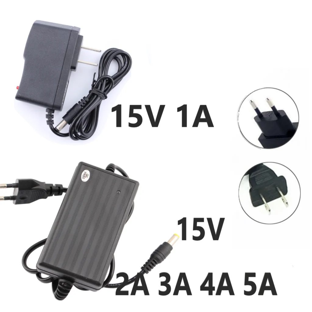 

15V 1A 2A 3A 4A 5A AC DC Power Supply Adapter 15 V universal power Adapter Supply AC TO DC Adaptor EU US Plug 220V To 15V