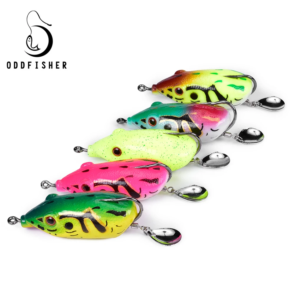 Оригинальная рыболовная приманка Oddfisher Top Water Ray Frog гольян Кривошип мягкий воблер