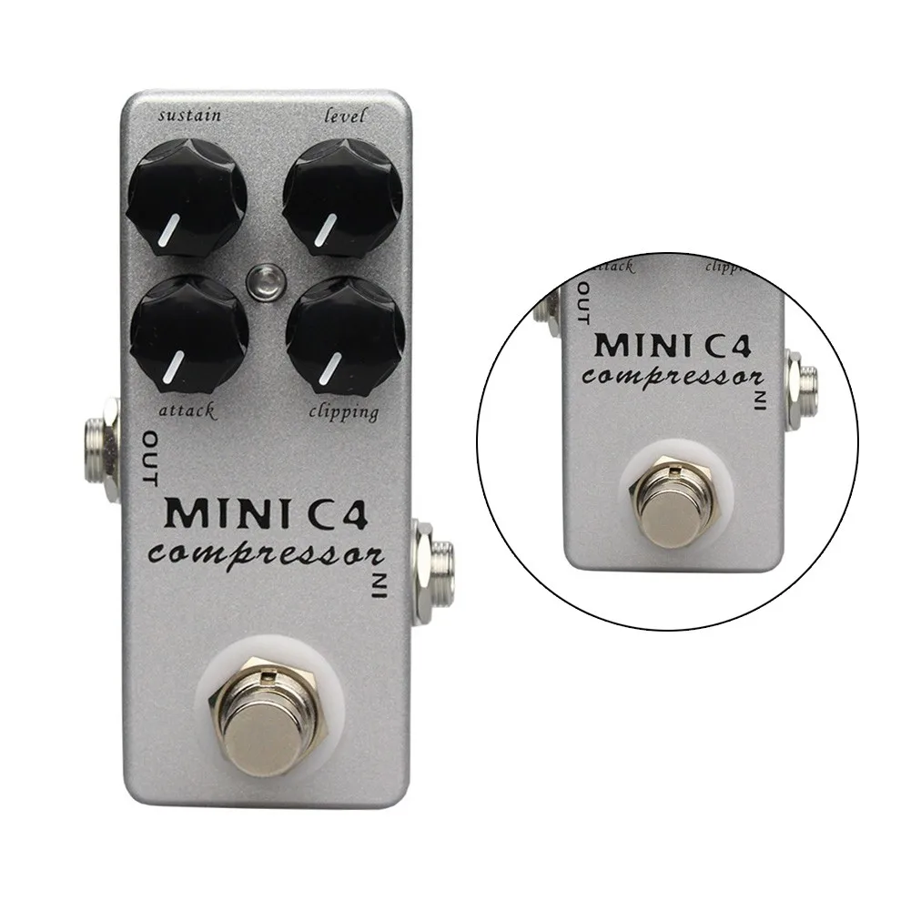 Moskyaudio компрессор гитарная педаль мини C4 педали Алюминий сплав гитары и Педаль