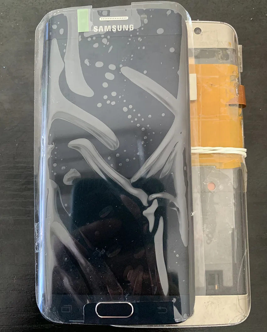 5.1 "orijinal AMOLED Samsung Galaxy S6 kenar G925 SM G925F LCD ekran + dokunmatik ekran Digitizer kusur meclisi yedek