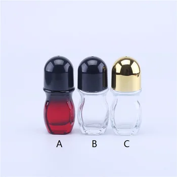

2pcs/lot Body Massage 30ML Glass Roll Bottle Body Bottle Deodorant Ball Bottle Glass Roll On Bottles For Essential Oil