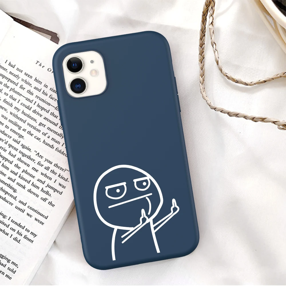 13 pro max case USLION Funny Man Phone Case For iPhone 12 7 8 Plus X XR XS Max Middle Finger Case For iPhone 11 13 Pro Max Soft Silicon BackCase case for iphone 13 pro max iPhone 13 Pro Max