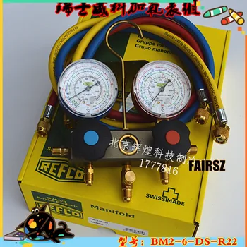 

Original REFCO pressure meter BM2-6-DS-R22 refrigerant add liquid dual meter