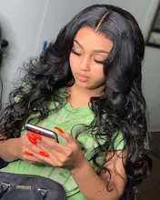 Extensiones de cabello humano con ondas corporales, cierre de encaje, cabello brasileño Remy, ondulado, 3/4 mechones con cierre, extensión de 30 pulgadas