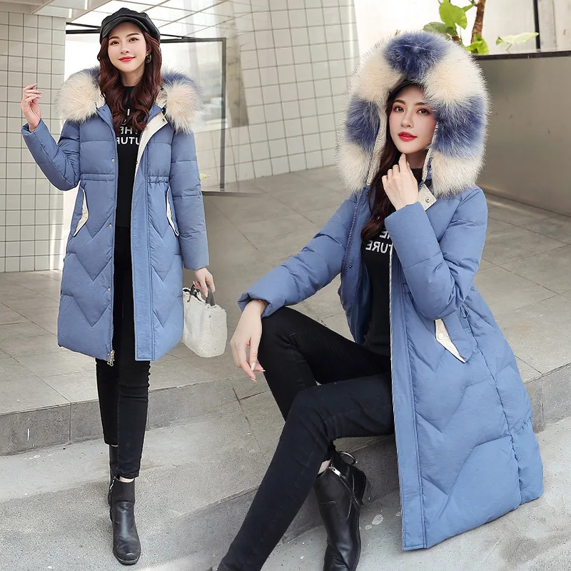 

Dongdaemun 2019 Winter Korean-style New Style Mid-length INS Bread Cotton-padded Clothes Women's over-the-Knee CHIC down Jacket