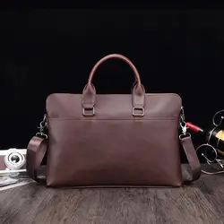 Офисная мужская сумка через плечо, мужская кожаная винтажная сумка для ноутбука, портфель для работы