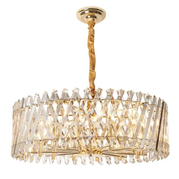 

Post Modern Light Luxury Crystal Pendant Light E14 LED Lamp Atmosphere Living Room Dining Room Indoor decoration Hanging Lamp