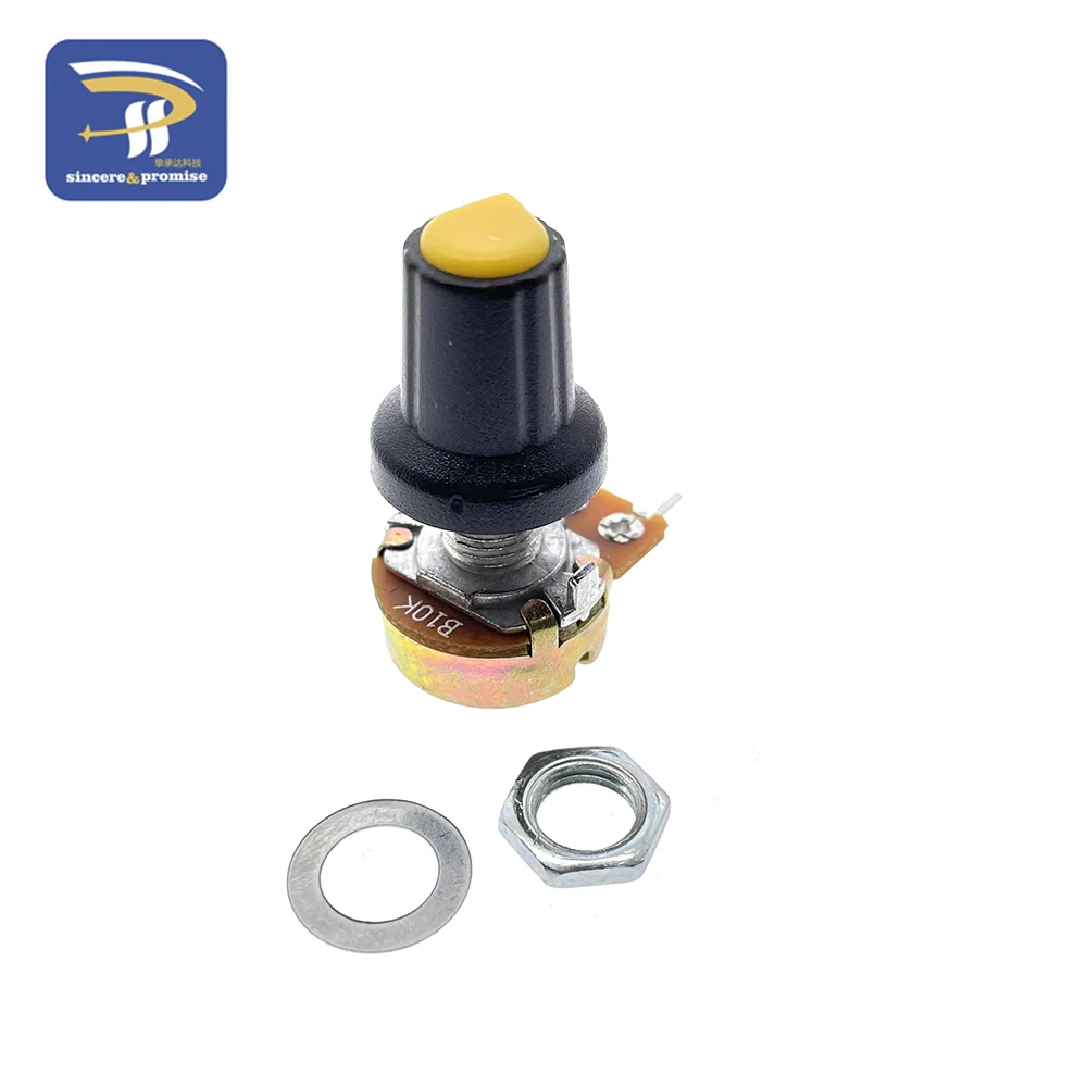 WH148 Potentiometer Kit B1K 2K 5K 10K 20K 50K 100K 250K 500K 1M 15mm Linear Taper Rotary Resistor Set 3pin With Cap linear potentiometer,rotary potentiometer,potentiometer kit,adjustable resistor