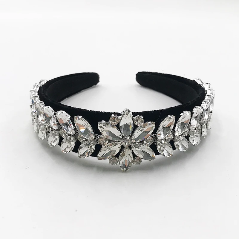 Grampos de Cabelo Atacado Sparkly Acolchoado Strass Headbands Cristal Completo Luxuoso Edição Limitada Bejewled Feminino Bandana 5 Grampos cabelo
