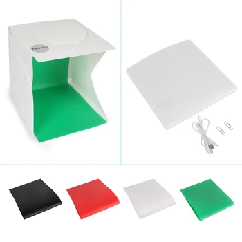 

Kayulin Mini Folding Lightbox Photography Photo Studio Softbox LED Light Room Photo Studio Light Tent Soft Box Backdrops fr DSLR