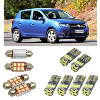 

Interior led Car lights For DACIA sandero2 ii hatchback 2013 dome bulbs for cars License Plate Light 6pc
