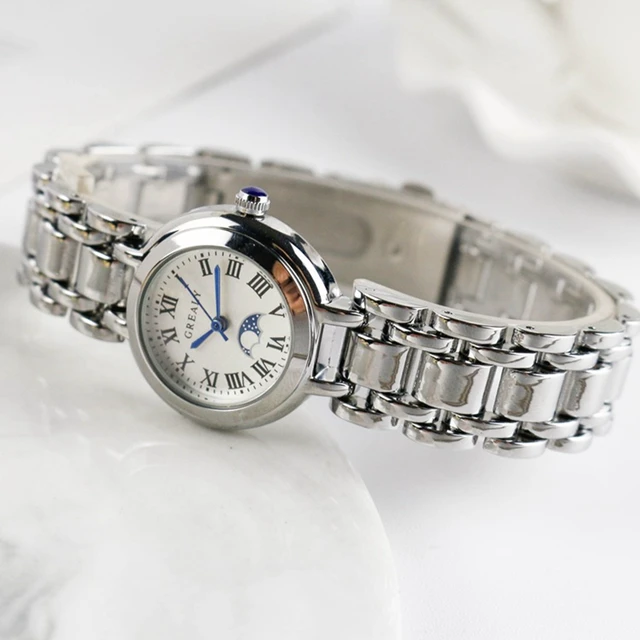 Elegant Women's Fashion Watches 2021 Brand Ladies Quartz Wristwatch Luxury Gold Simple Femme Steel Band Clock Zegarek Damski 3