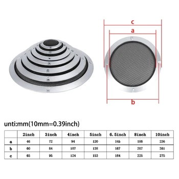 

2Pcs Silvery Speakers Cover Protective Mesh Plastic Frame Protective Grille Circ XXUC