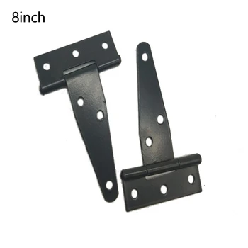 

2pcs/bag Practical Hinge Home Tool Replacement Metal Heavy Duty T Type Connection Zinc Coating Garage Room Door Shed