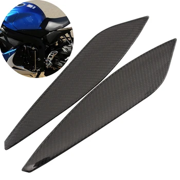 

Motorcycle Black Carbon Fiber Fuel Gas Tank Side Insert Panel Injection Mold Covers For YAMAHA YZF R6 2003-2005 Models
