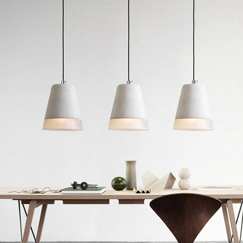 

Nordic Cement Pendant Lights Vintage Hanging Lamps for Dining Room Kitchen Fixtures Led Loft Decor Industrial Lamp Luminaire E27