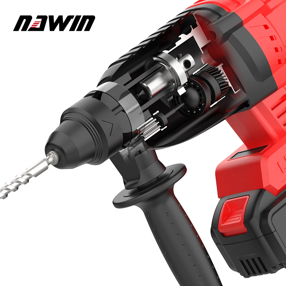 NAWIN Portable Electric Hammer Concrete Drilling Wall Family Decoration Powerful Electric Tool 3