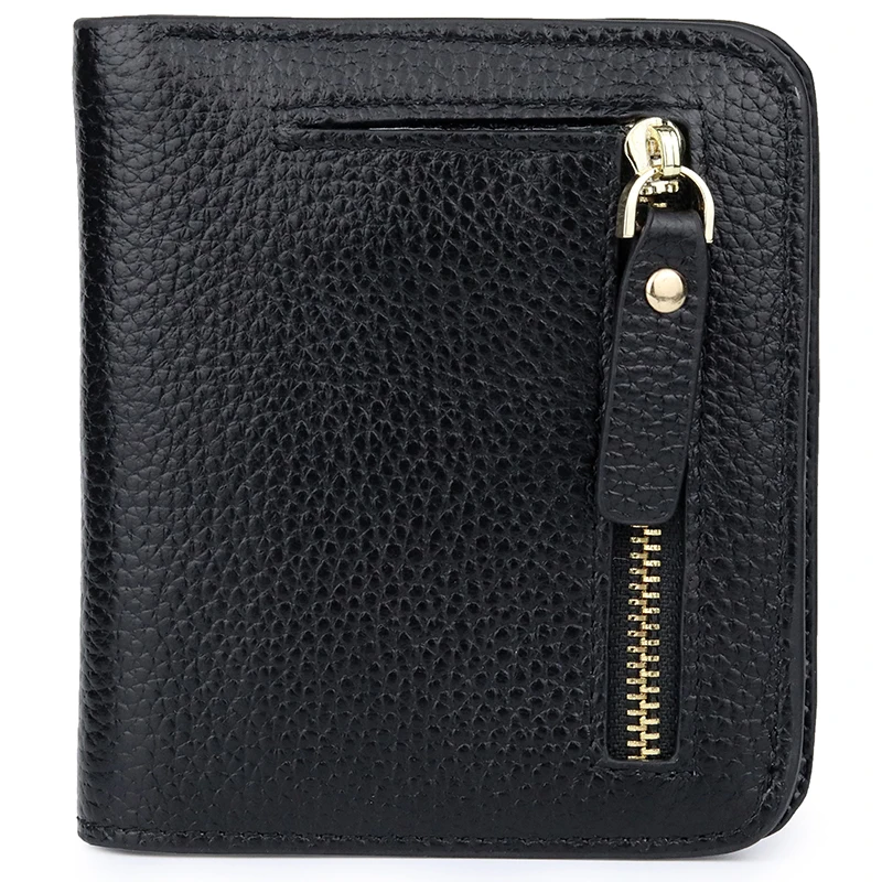 

2019 hot sell short women's Genuine leather wallet new top layer leather ultra thin change lovely wallet bag one piece