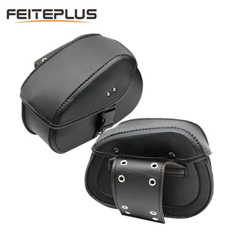 

Pu Leather Motorcycle Waterproof Saddle Bags Motor Bike Side Tool Bag For Harley Universal