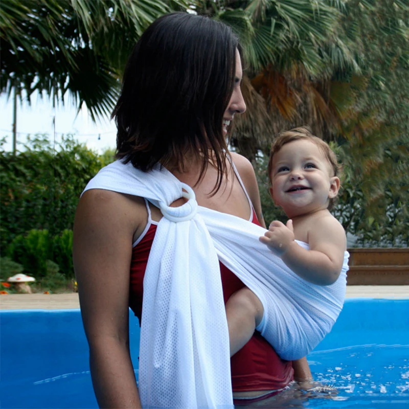 Baby Sling Carrier Breathable Baby Ring Beach Water Sling Summer Wrap Quick Dry Pool Shower Backpack Baby Gear Pool Wrap Swing