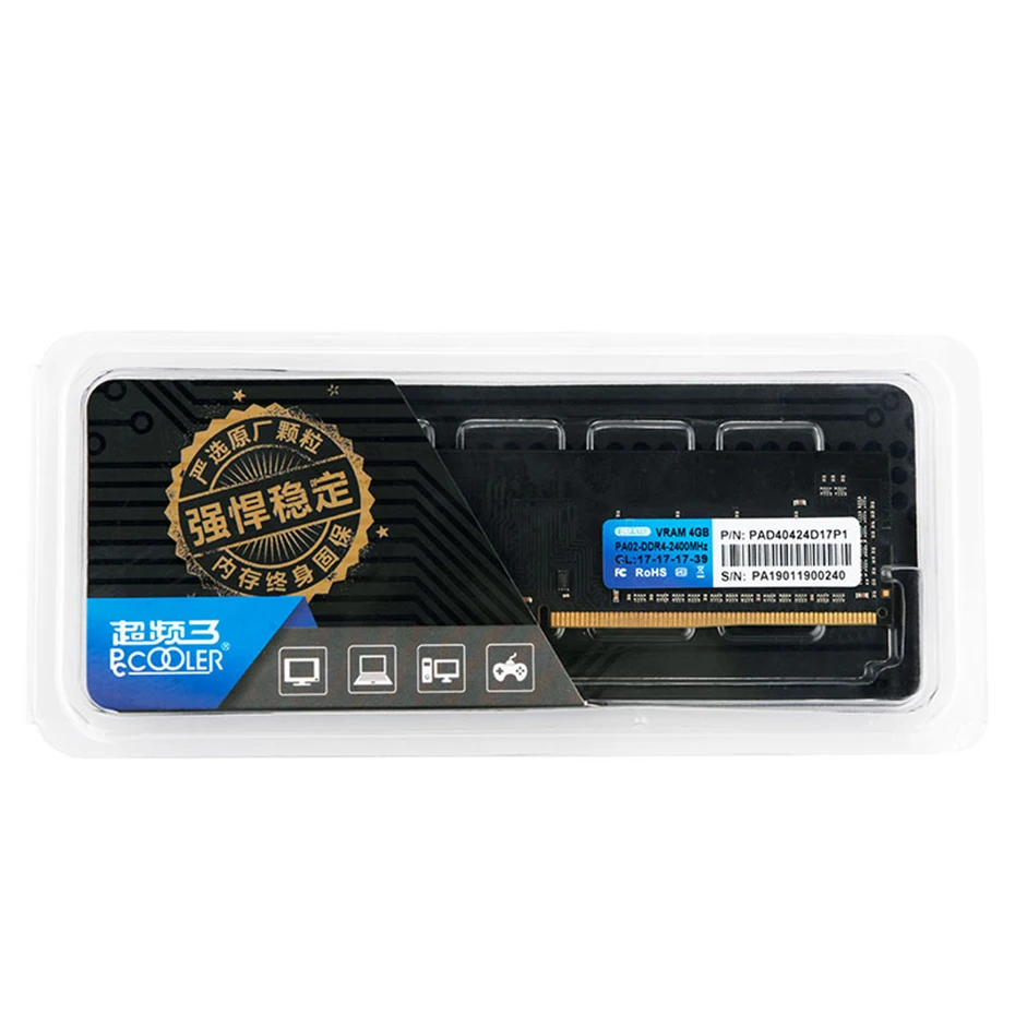 Pccooler 4 ГБ 8 ГБ 16 ГБ ПК Оперативная память модуль DDR4 4G 8G 16G 2400MHz 2666MHz ECC PC4 19200 для настольного компьютера