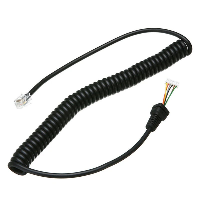 

High Quality 65cm Microphone Mic Cable for Yaesu MH-36B6J FT-100 FT-100D FT-90R FT-2600M FT-3000M Black Micro phone Cable