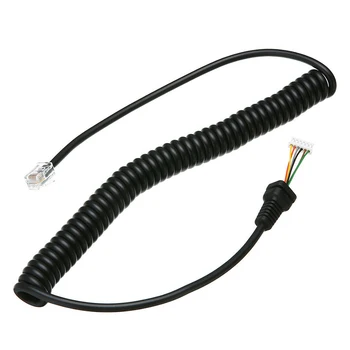 

High Quality 65cm Microphone Mic Cable for Yaesu MH-36B6J FT-100 FT-100D FT-90R FT-2600M FT-3000M Black Micro phone Cable