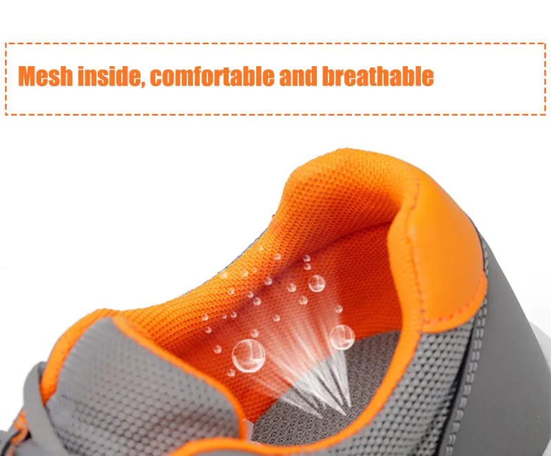 Спортивные туфли для мужчин; дышащая сетчатая обувь со стальным носком; кевларовые защитные ботинки; нескользящая Повседневная походная