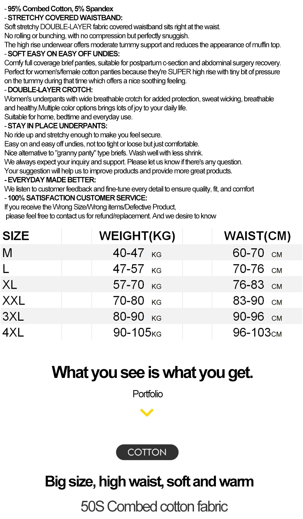 Culotte-slip,culotte taille haute en coton pour femme,sous-v??tement ?�lastique et respirant 