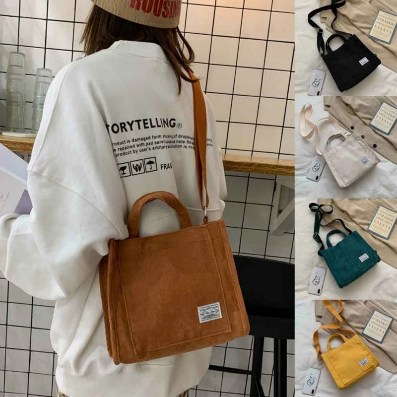 Bolso de diseñador de lujo de pana para mujer, bandolera pequeña cuadrada con hebilla de Color sólido, nueva tendencia, 2021