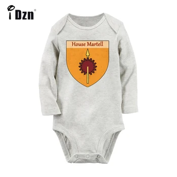 

Game of Thrones House Martell of Sunspear Unbowed Unbent Unbroken Newborn Baby Outfits Long Sleeve Jumpsuit 100% Cotton