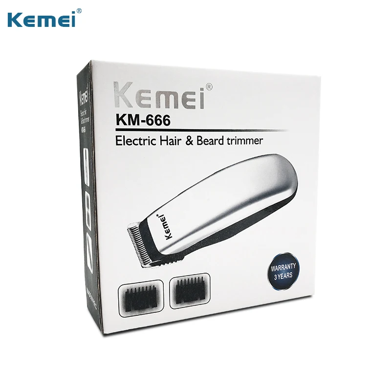 Kemei KM-666 Мини-Триммер для волос, электрическая машинка для стрижки волос, машинка для стрижки Мужской Бороды, Парикмахерская бритва с питанием от аккумулятора