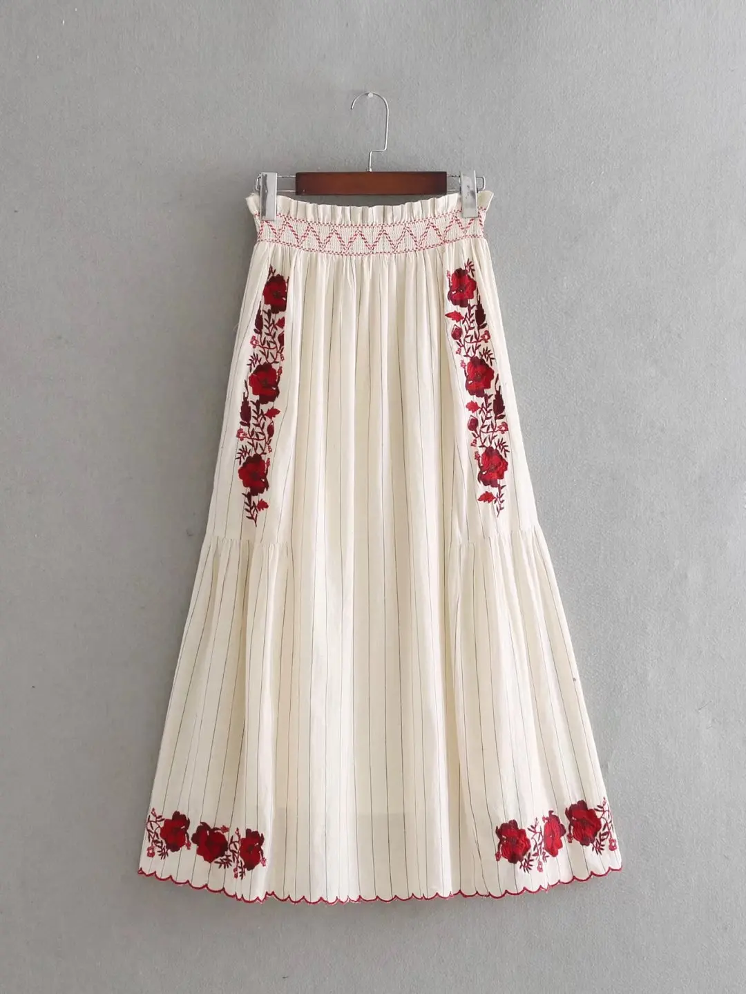 

2018 Spring Women's Dress Western Style New Style Versatile Slimming Embroidered Elasticity Decoration Skirt Skirt
